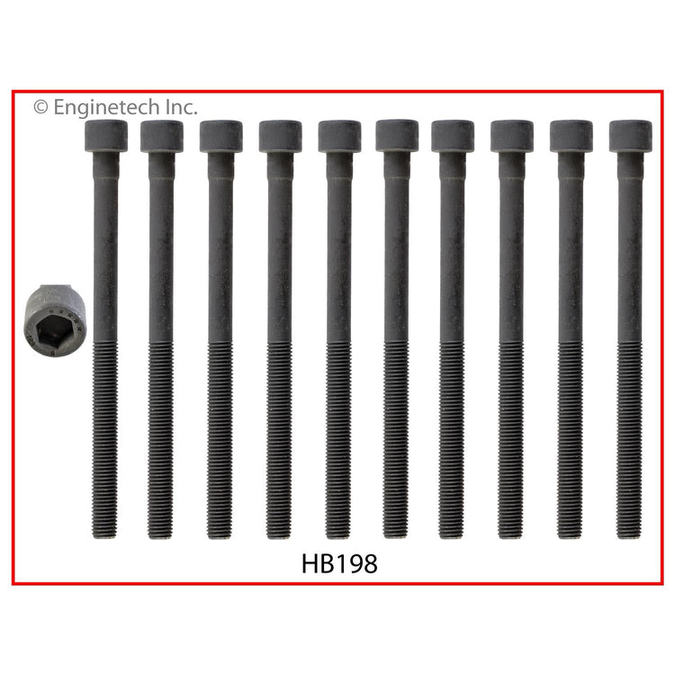 Enginetech Engine Cylinder Head Gasket Set for Nissan and Infiniti with Head Bolts - Part NI2.0HS-AWB