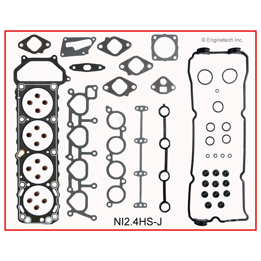 Enginetech NI2.4HS-JWB Engine Cylinder Head Gasket Set for Nissan Altima with Head Bolts