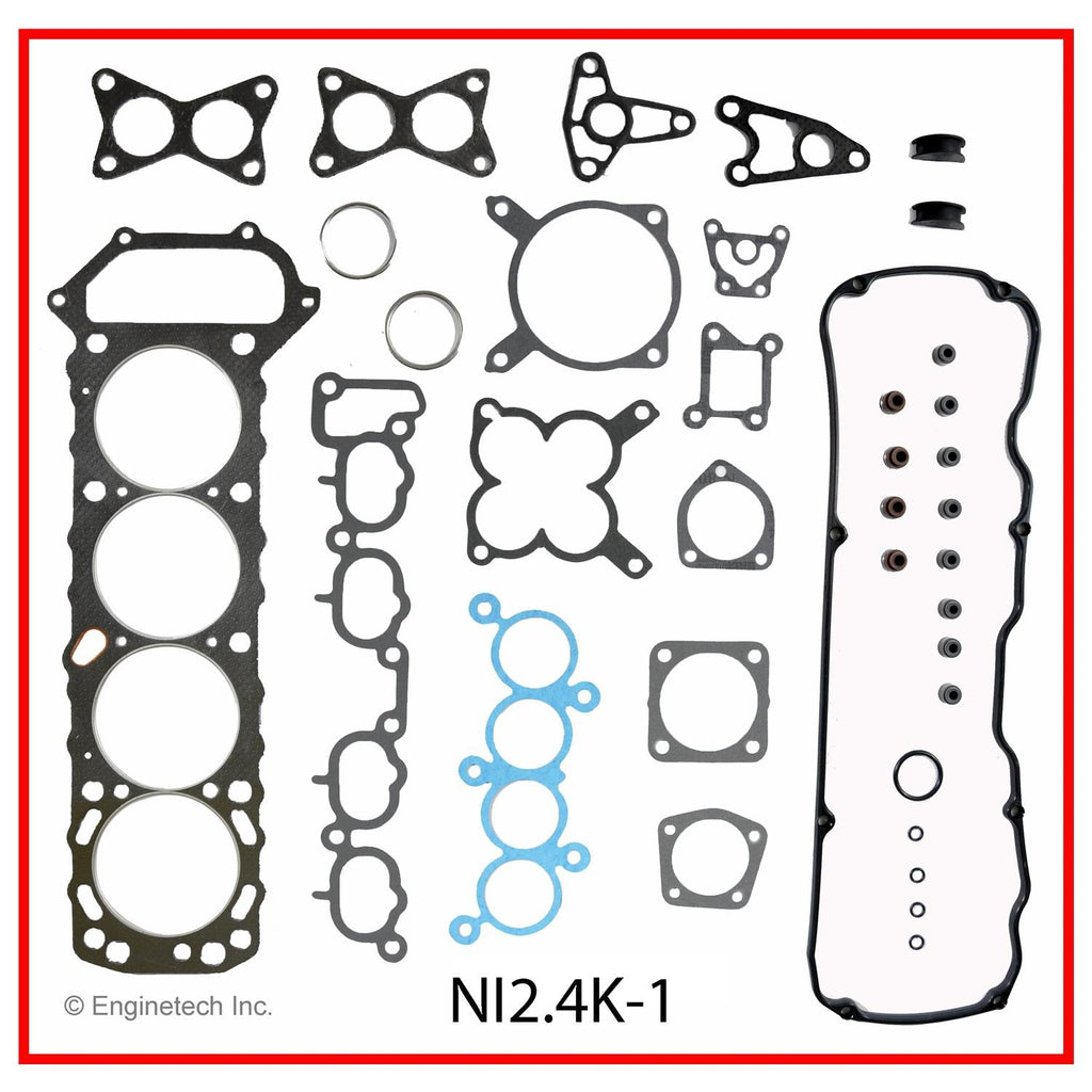 Enginetech Engine Full Gasket Set for Nissan 240SX and D21 Trucks - Part NI2.4K-1