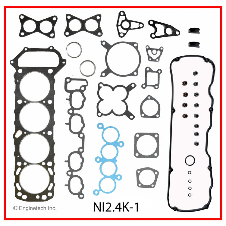 Enginetech Engine Full Gasket Set for Nissan 240SX and D21 Trucks - Part NI2.4K-1