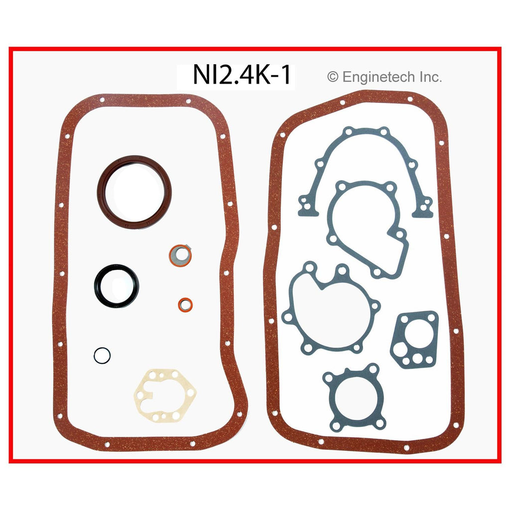 Enginetech Engine Full Gasket Set for Nissan 240SX and D21 Trucks - Part NI2.4K-1