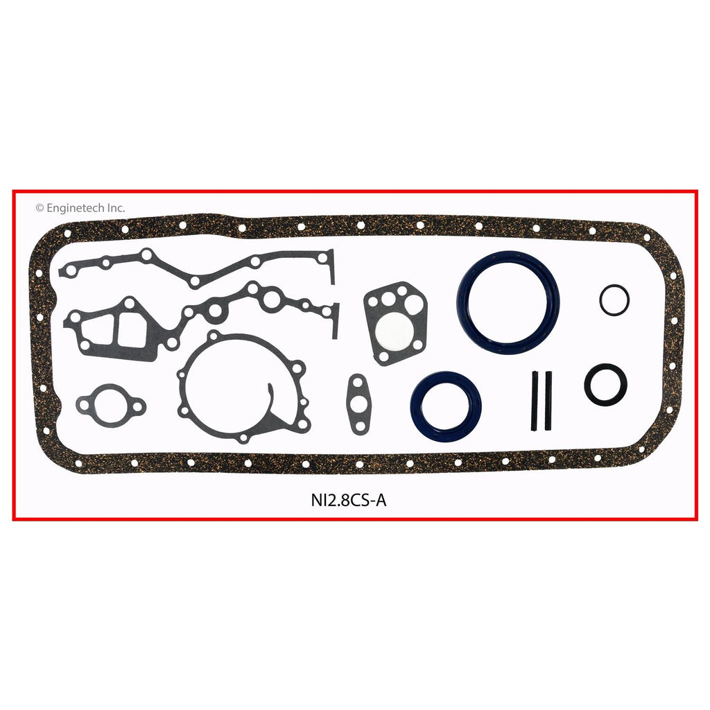 Enginetech NI2.8CS-A Engine Lower End Gasket Set for Nissan 240Z, Maxima, 280Z, and 280ZX