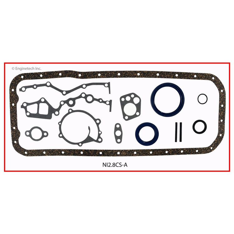 Enginetech NI2.8CS-A Engine Lower End Gasket Set for Nissan 240Z, Maxima, 280Z, and 280ZX