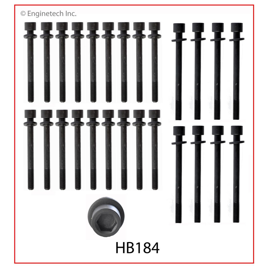 Enginetech Nissan Engine Cylinder Head Gasket Set with Head Bolts - Fits 1987-1993 Nissan D21 and Pathfinder