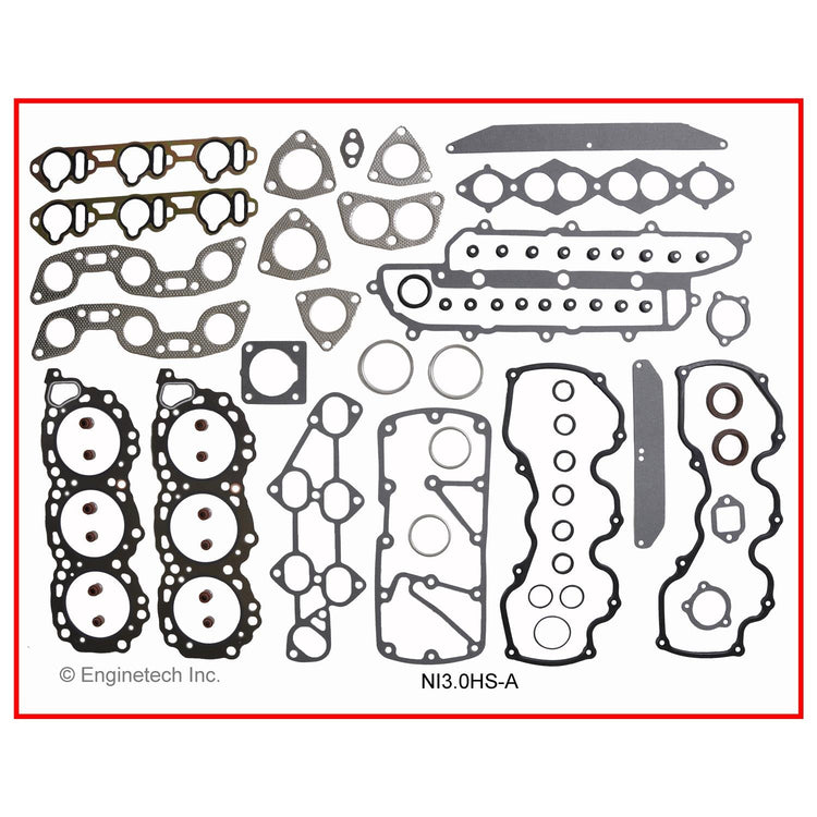 Enginetech NI3.0HS-A Engine Cylinder Head Gasket Set for Nissan Cars and Trucks
