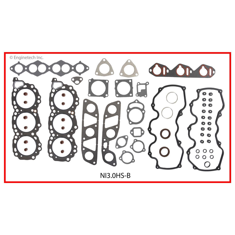 Enginetech NI3.0HS-B Engine Cylinder Head Gasket Set for Nissan and Mercury Vehicles
