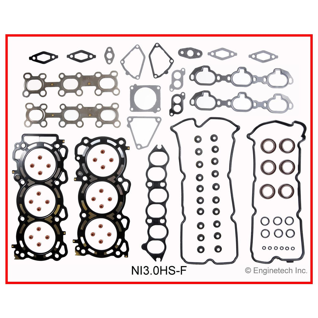 Enginetech Cylinder Head Gasket Set for Nissan and Infiniti Vehicles - Part NI3.0HS-FWB