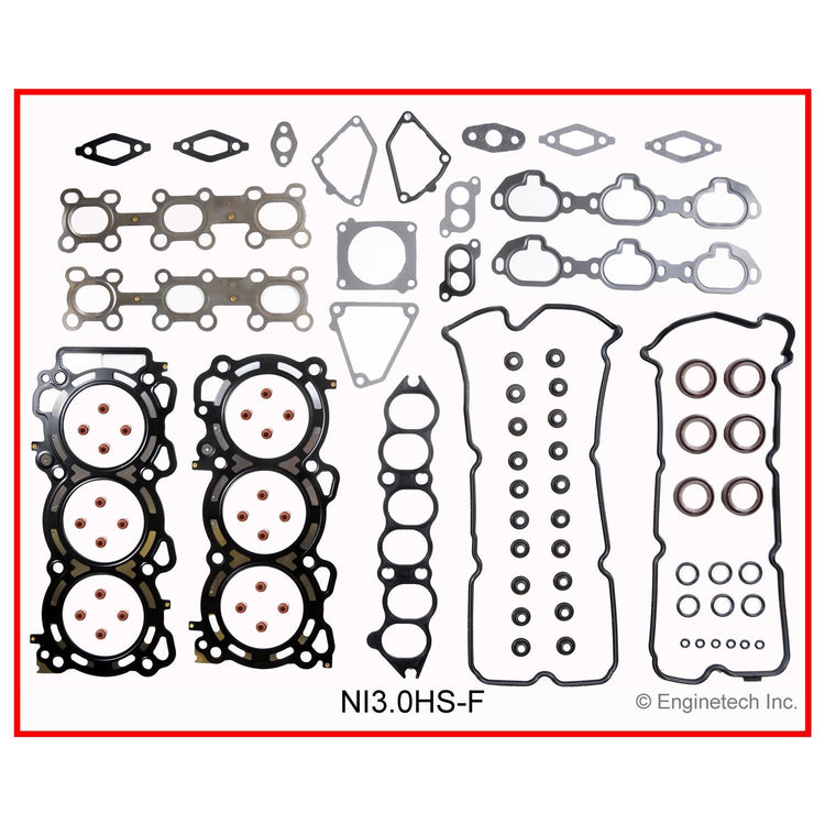Enginetech NI3.0HS-F Engine Cylinder Head Gasket Set for Nissan and Infiniti Vehicles