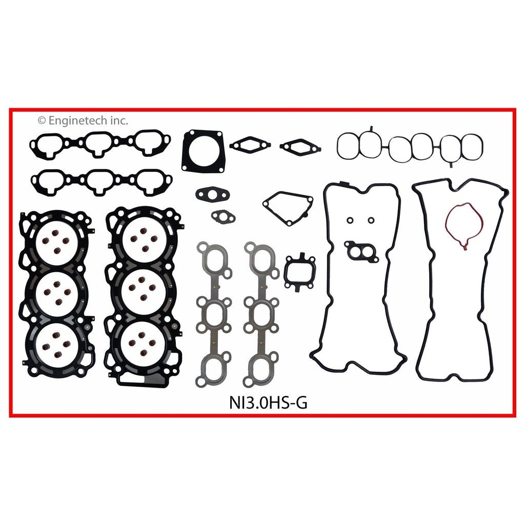 Enginetech NI3.0HS-G Engine Cylinder Head Gasket Set for Nissan and Infiniti Vehicles