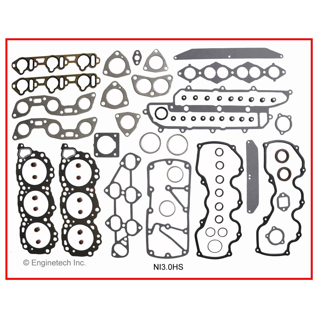 Enginetech Engine Full Gasket Set for Nissan 200SX and Maxima - Part NI3.0K-3