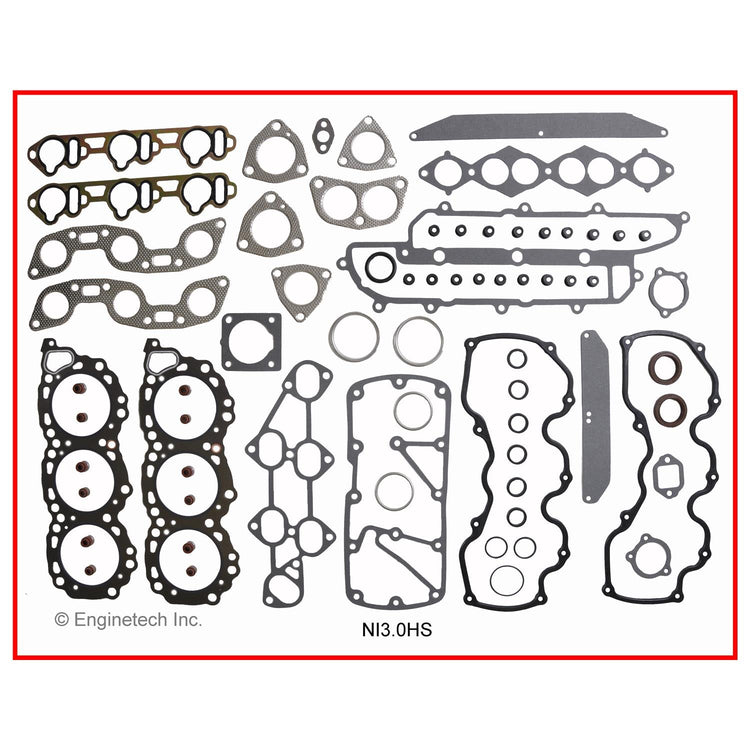 Enginetech Engine Full Gasket Set for Nissan 200SX and Maxima - Part NI3.0K-3