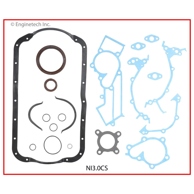 Enginetech Engine Full Gasket Set for Nissan D21 and Pathfinder (Part NI3.0K-5)