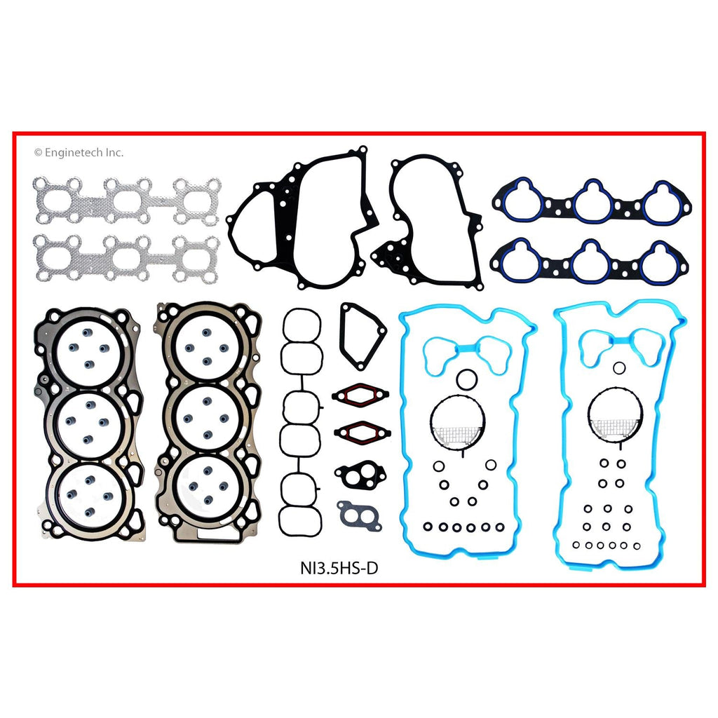 Enginetech NI3.5HS-D Engine Cylinder Head Gasket Set for Nissan Cars and Trucks