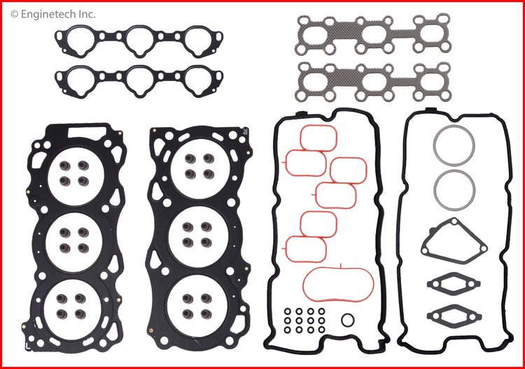 Enginetech Nissan Engine Cylinder Head Gasket Set with Head Bolts - Model NI4.0HS-AWB