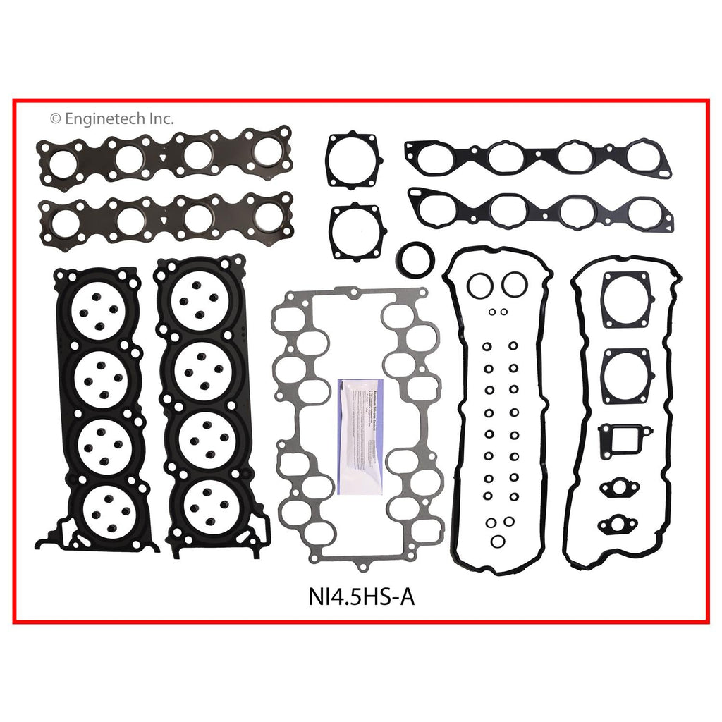 Enginetech NI4.5HS-A Engine Cylinder Head Gasket Set for Nissan Cars and Trucks