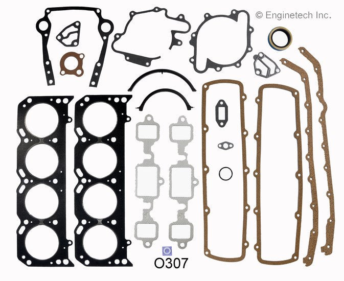 Enginetech O307 Rebuilders Engine Full Gasket Set for Oldsmobile and Buick Vehicles