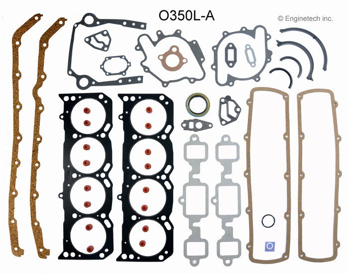 Enginetech O350L-A Engine Full Gasket Set for Oldsmobile Vehicles