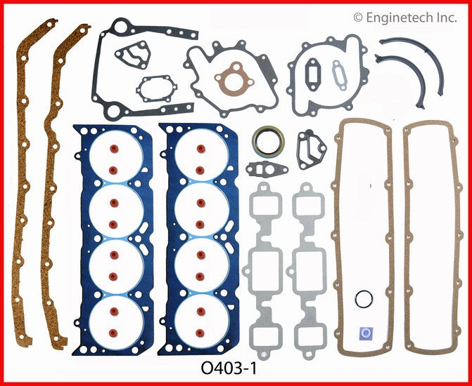 Enginetech O403-1 Engine Full Gasket Set for Oldsmobile and Buick Vehicles