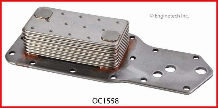 Enginetech OC1558 Engine Oil Cooler Element for Cummins Trucks - 7 Plate