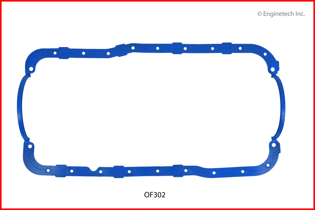Enginetech OF302 Engine Oil Pan Gasket for Ford Cars and Trucks