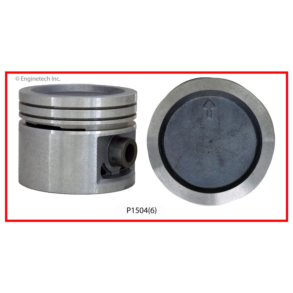 Enginetech P1504(6)060 Engine Piston Set Without Rings for Buick Century and Electra