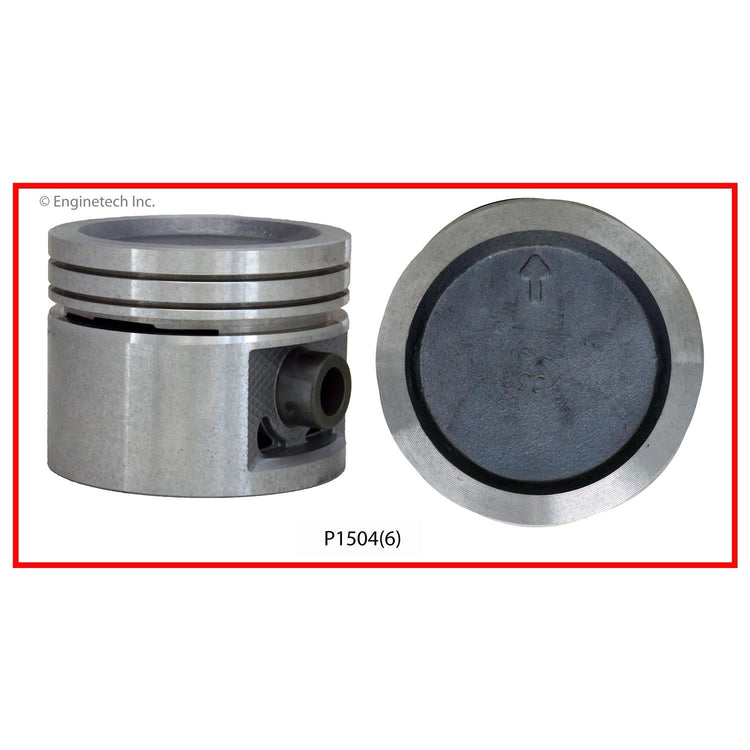 Enginetech P1504(6)060 Engine Piston Set Without Rings for Buick Century and Electra