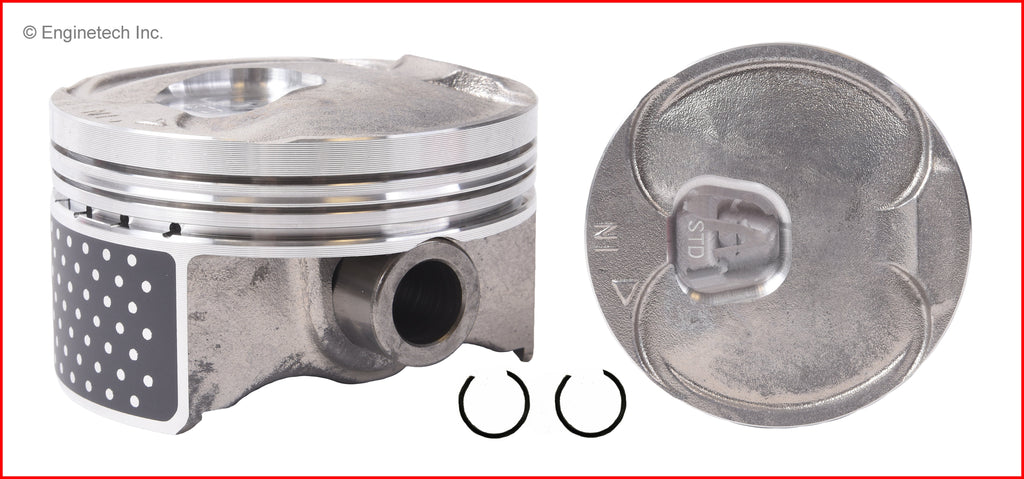 Enginetech P1508(4)STD Engine Piston Set Without Rings for Honda Accord and CR-V