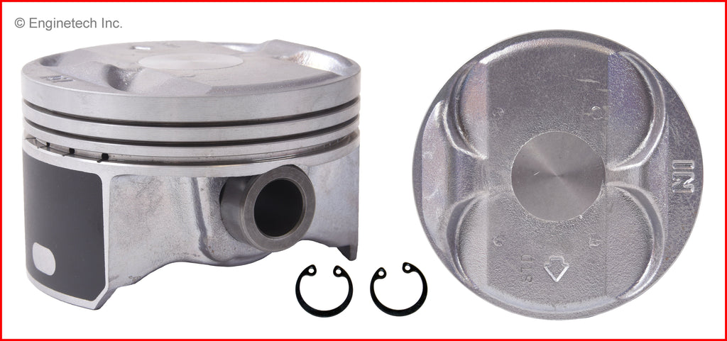 Enginetech P1509(4)020 Engine Piston Set Without Rings for Honda Civic and Acura Models