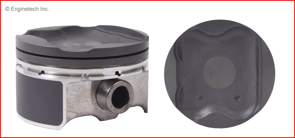 Enginetech P1511(4)STD Engine Piston Set Without Rings for Nissan Versa