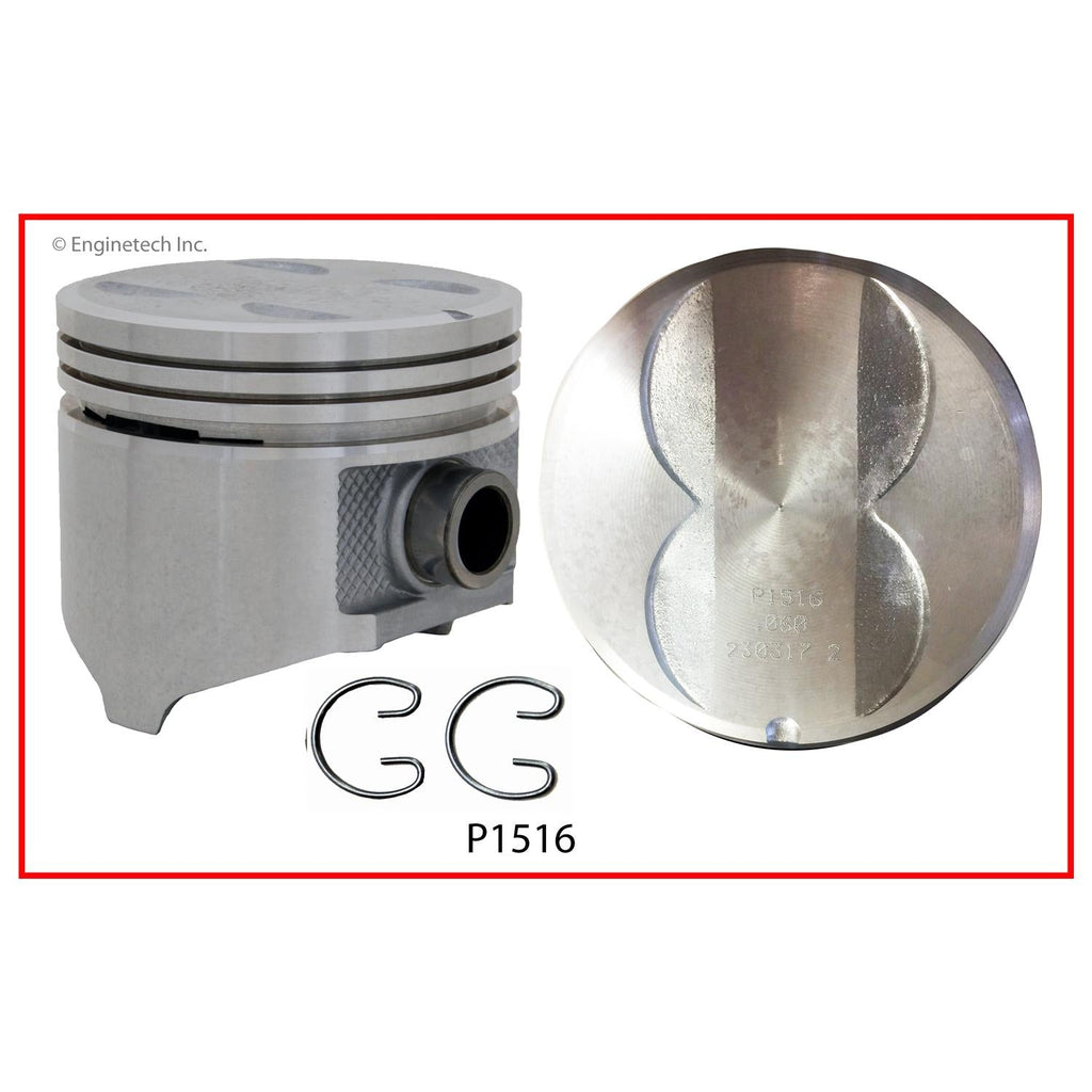 Enginetech P1516(8)020 Engine Piston Set Without Rings for Dodge Trucks