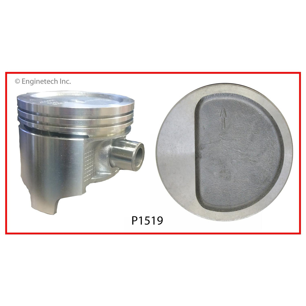 Enginetech P1519(6)STD Engine Piston Set Without Rings for Classic American Motors and Jeep Vehicles