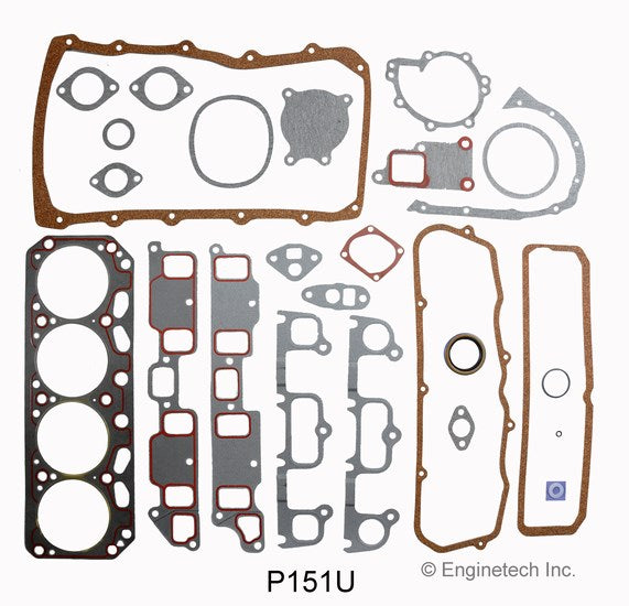 Enginetech P151U Rebuilders Engine Full Gasket Set for Pontiac, Buick, Chevrolet Models