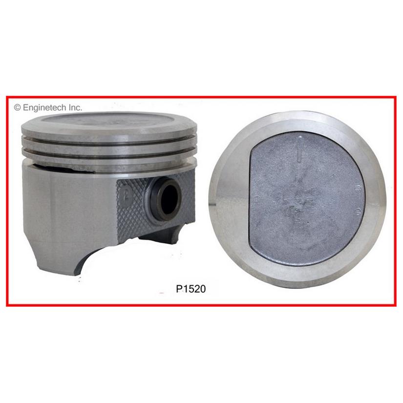 Enginetech P1520(6)060 Engine Piston Set Without Rings for 3.875-inch Bore Engines