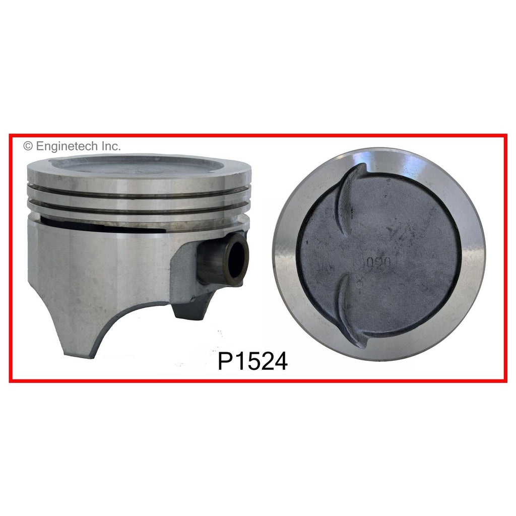Enginetech P1524(1)060 Single Piston for Engine Rebuilds Without Rings