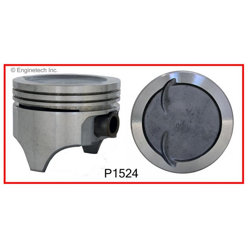 Enginetech P1524(8)030 Engine Piston Set Without Rings for 4-Inch Bore Engines