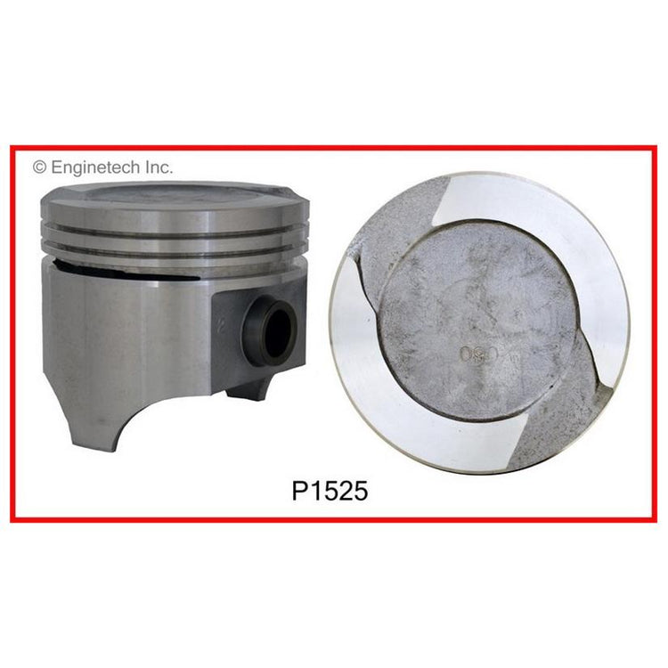 Enginetech P1525(8)030 Engine Piston Set Without Rings for Ford Vehicles