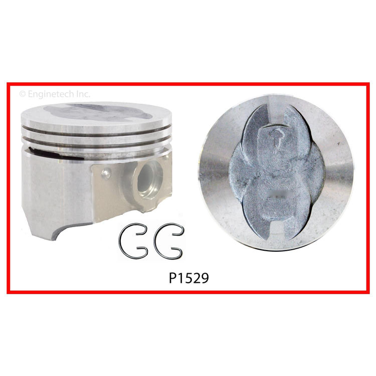 Enginetech P1529(8)060 Engine Piston Set Without Rings for Ford F-100 and F-250 1968-1974