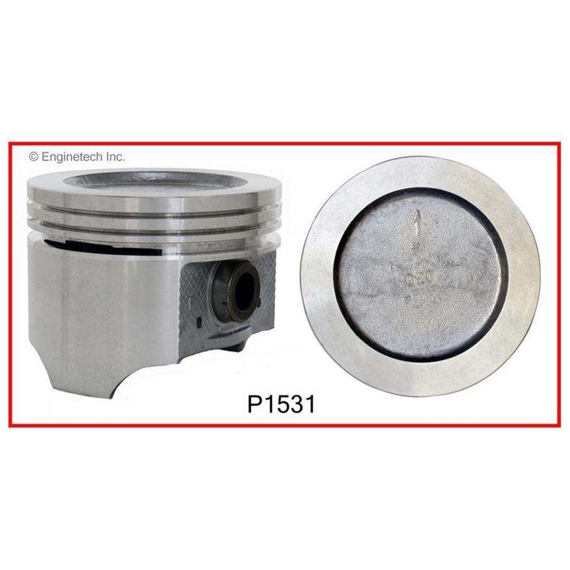 Enginetech P1531(8)030 Engine Piston Set Without Rings for Oldsmobile Cutlass (1968-1974)