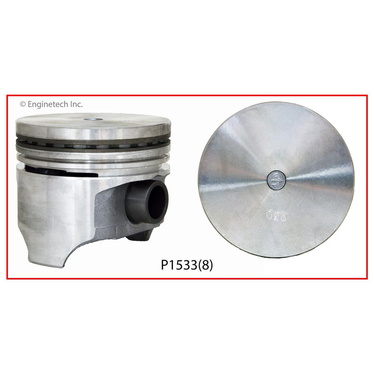 Enginetech P1533(8)030 Engine Piston Set Without Rings for International Models