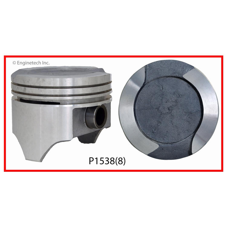 Enginetech P1538(1)060 Single Piston for Ford 1971-1974 Models - High-Quality Engine Replacement Part