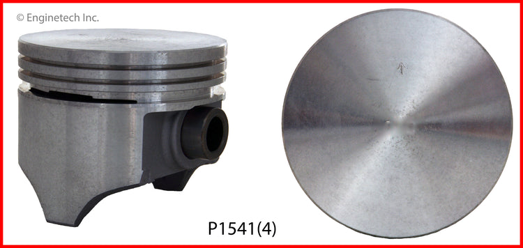 Enginetech P1541(4)040 Engine Piston Set Without Rings for Ford Tempo (1984-1993)