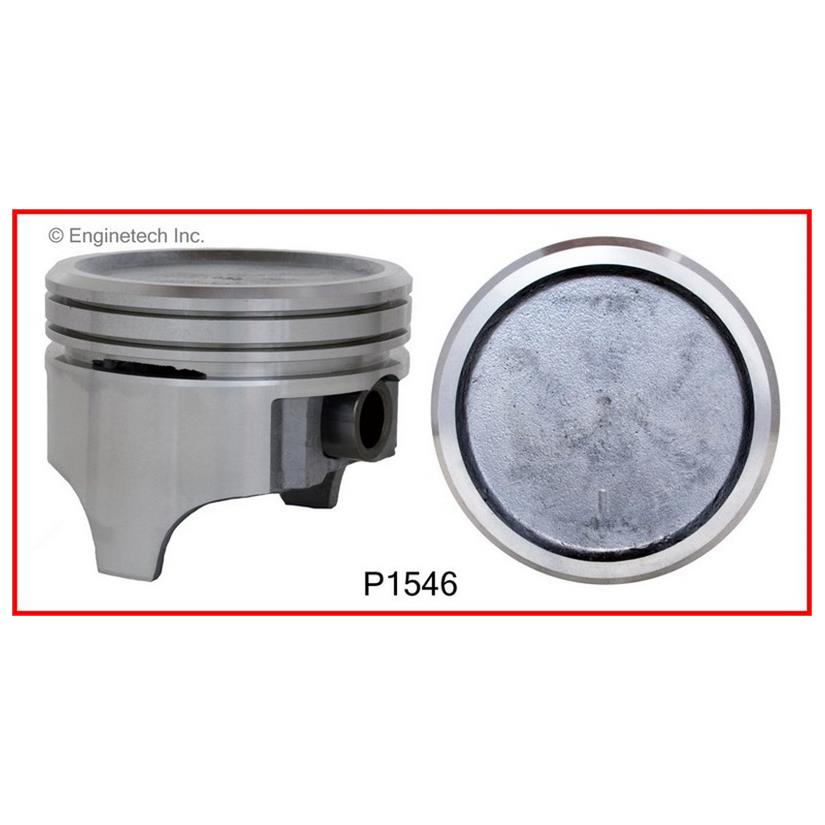 Enginetech P1546(8)040 Engine Piston Set Without Rings for Chevy Classic Models