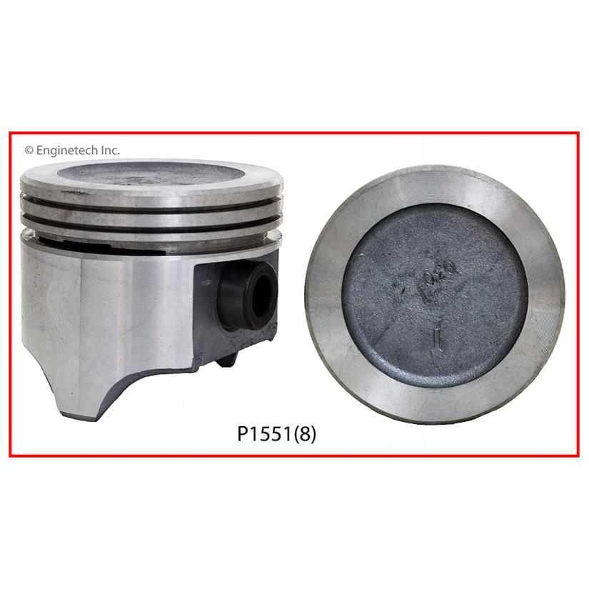 Enginetech P1551(1)030 Single Piston for Buick Engines – High-Quality Replacement Part