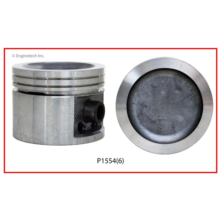 Enginetech P1554(6)STD Engine Piston Set Without Rings for Buick Electra & LeSabre (1980-1984)