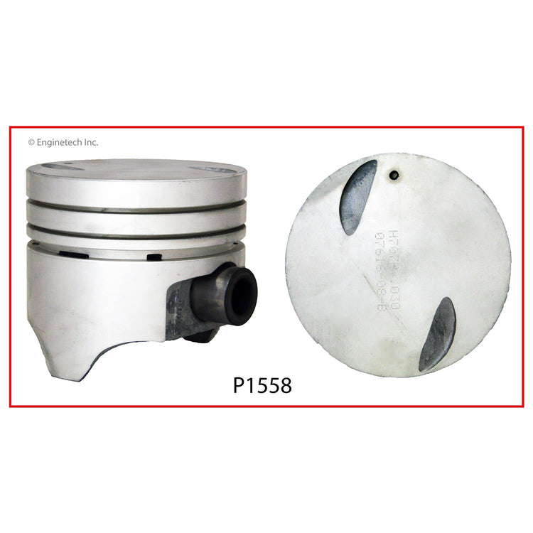 Enginetech P1558(1)060 Engine Single Piston Without Rings for Import and Domestic Engines