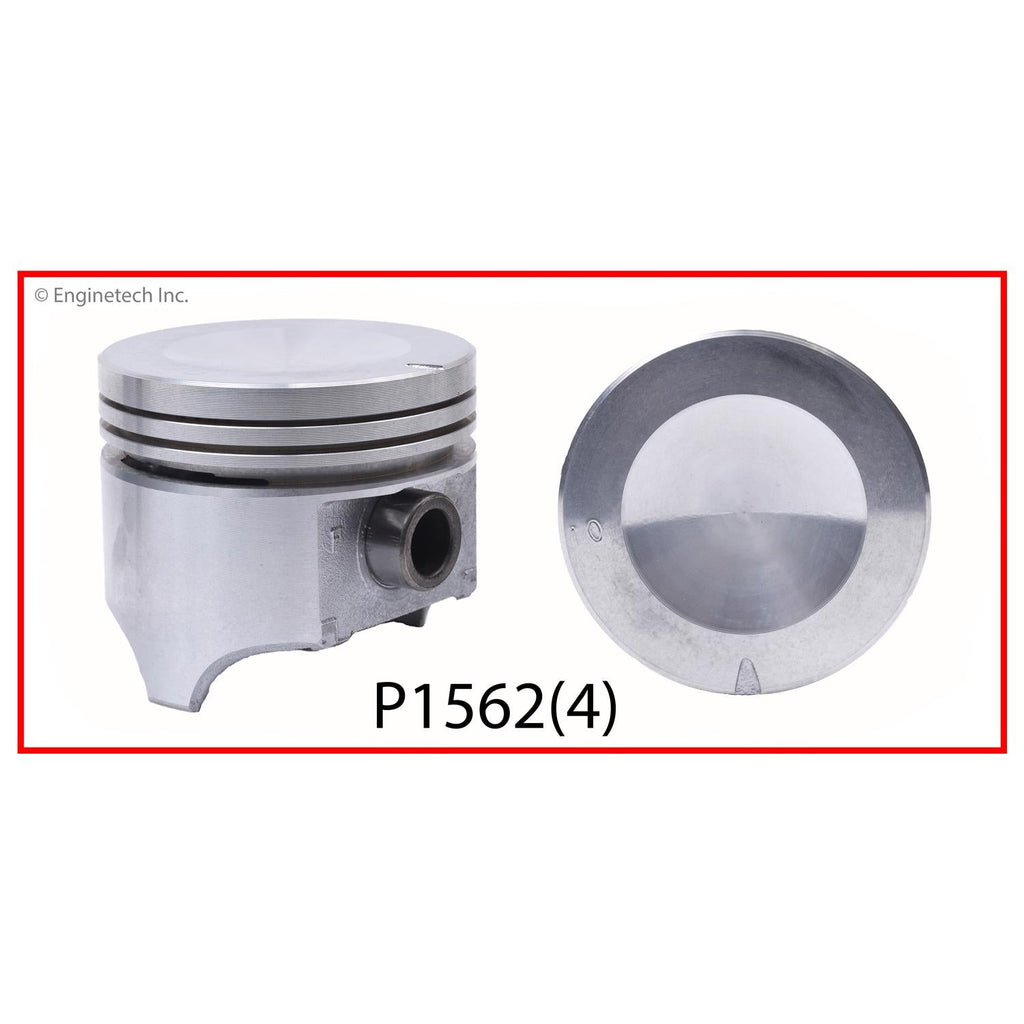 Enginetech P1562(4).75 Engine Piston Set Without Rings for Buick, Chevrolet, Oldsmobile
