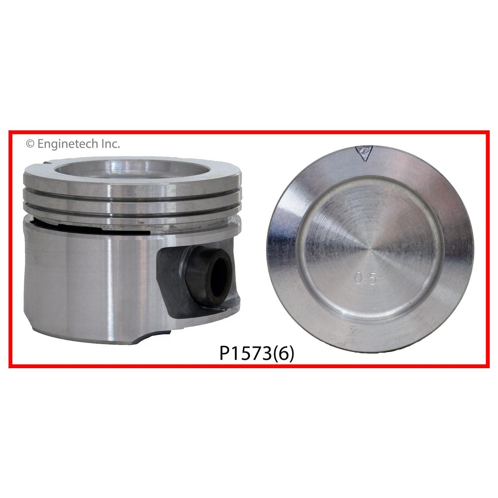Enginetech P1573(1)STD Single Piston for Buick, Cadillac, Chevrolet Engines
