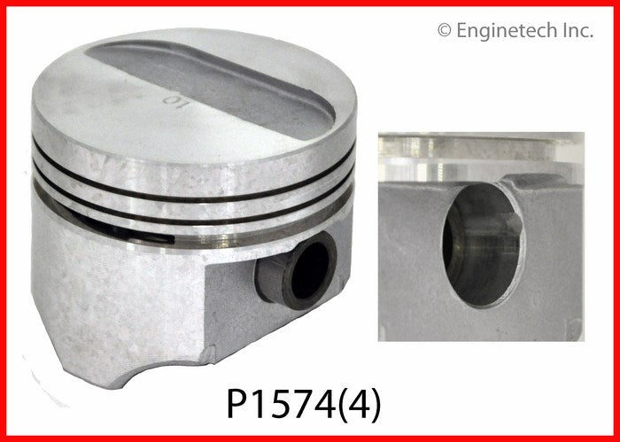 Enginetech P1574(4).50 Engine Piston Set Without Rings for Plymouth Turismo and TC3