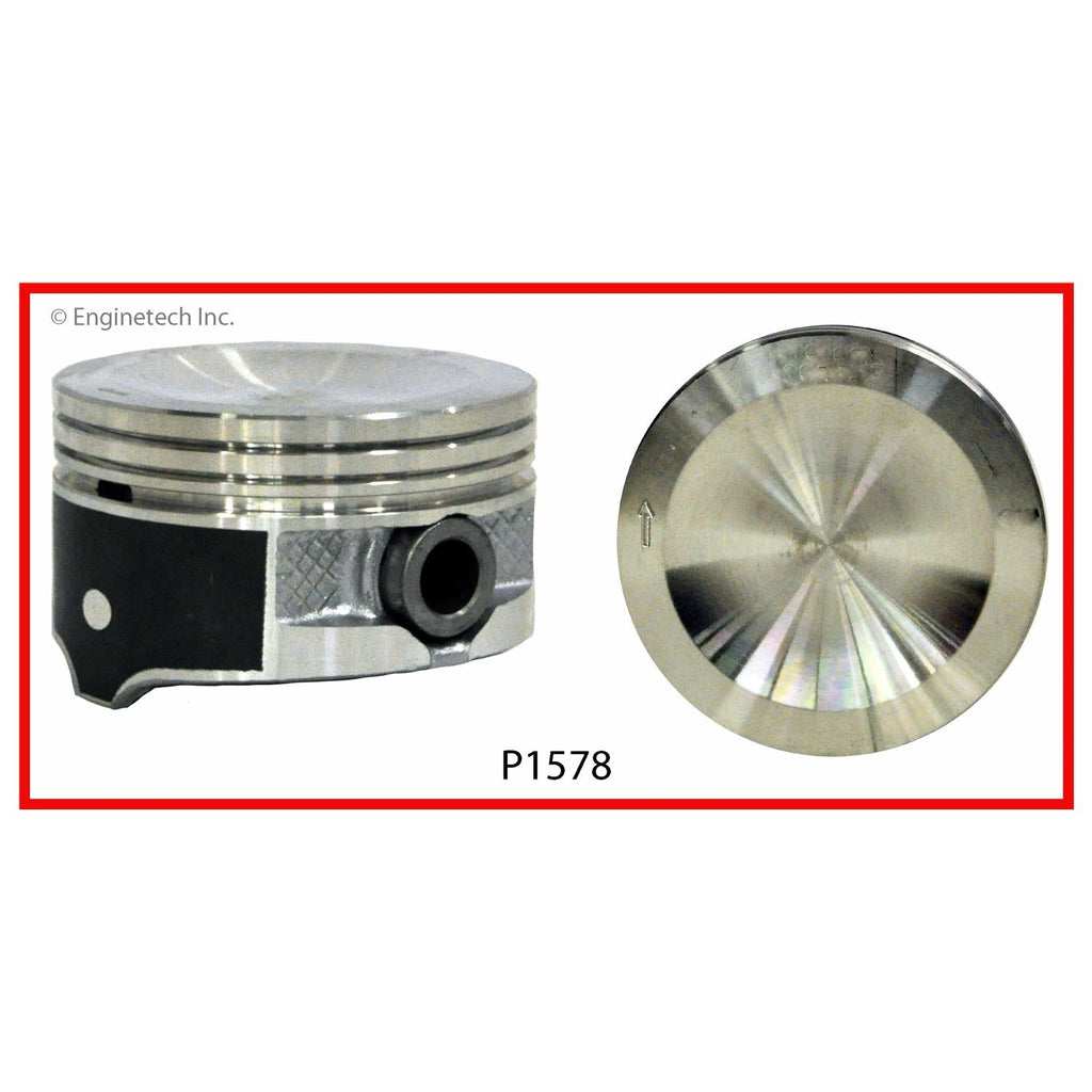 Enginetech P1578(1)STD Engine Single Piston Without Rings for Ford and Lincoln Models