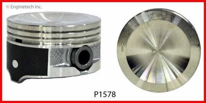 Enginetech P1578(8)100 Engine Piston Set Without Rings for Ford Crown Victoria & E-150 Econoline